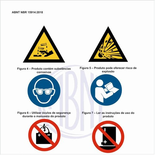 Quais as dimensões mínimas para os símbolos de segurança?