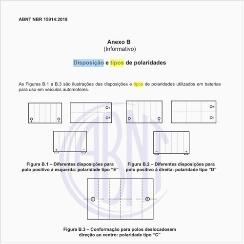 Qual deve ser a disposição e os tipos de polaridades?