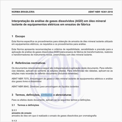 Quais os símbolos usados nessa norma?