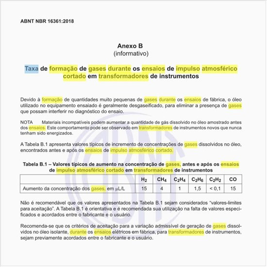 Qual a taxa de formação de gases durante os ensaios de impulso atmosférico cortado em transformadores de instrumentos?