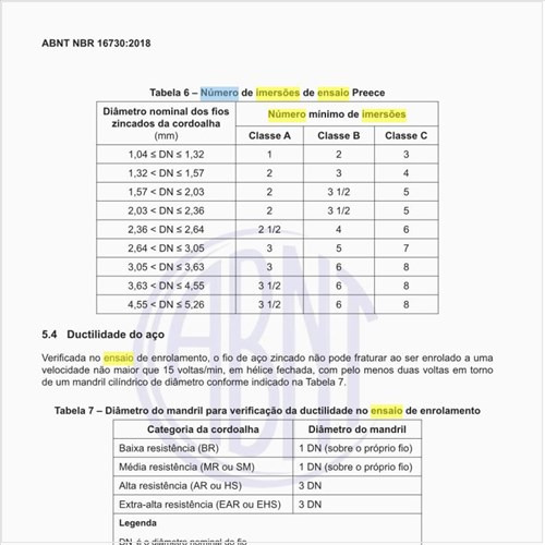 Qual é o número de imersões de ensaio Preece?