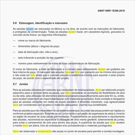 Como deve ser feito o acabamento das aduelas?