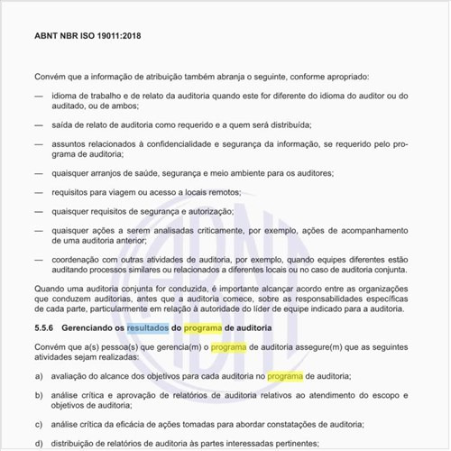 Como gerenciar os resultados do programa de auditoria?