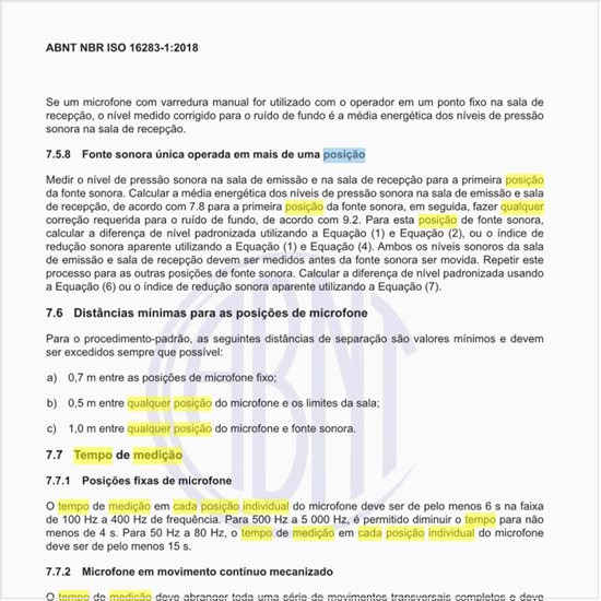 Qual o tempo de medição em cada posição individual do microfone?