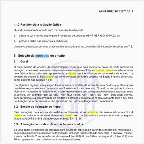Como deve ser a preparação e acondicionamento das amostras de ensaio?