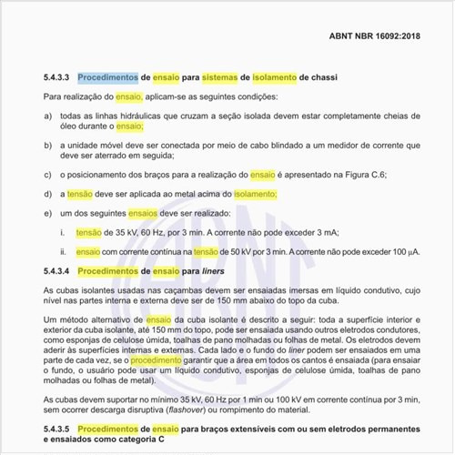 Quais são os procedimentos de ensaio para o sistema de isolamento de chassis?