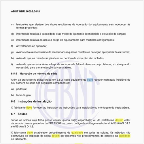 Qual deve ser a proteção anticorrosiva e acabamento?