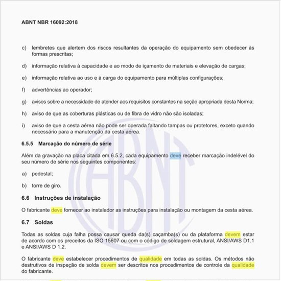 Qual deve ser a proteção anticorrosiva e acabamento?