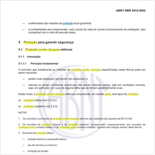 Qual é a regra geral da proteção contra choques elétricos?