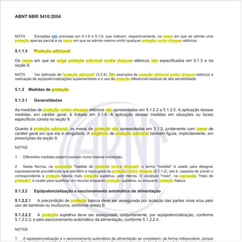 Quais são os casos em que se exige proteção adicional contra choques elétricos?