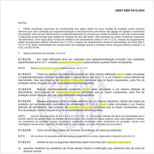Como devem ser distribuídas as equipotencializações pelas edificações (principal e suplementares)?