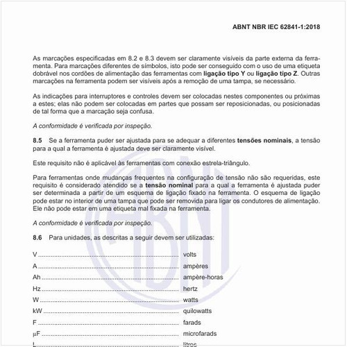 Quais as unidades e símbolos que devem ser utilizados nessa norma?