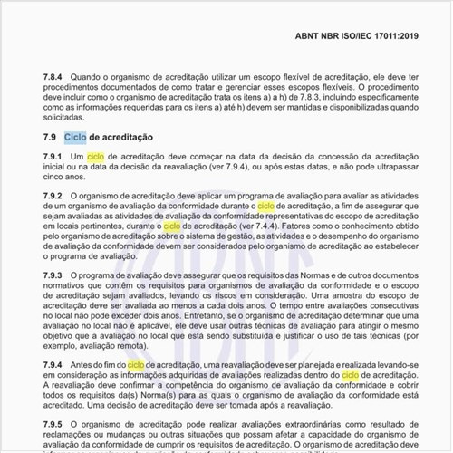 Como é o ciclo de acreditação?