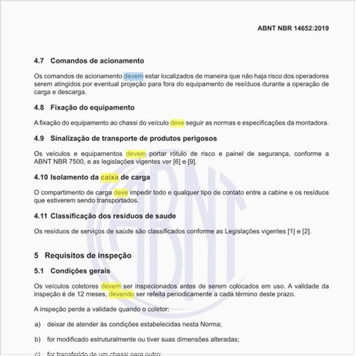 Como deve ser construída a caixa de carga?