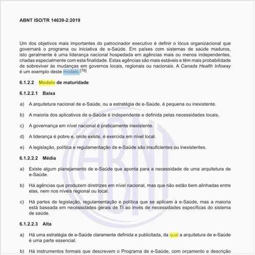 Qual seria o modelo de maturidade?