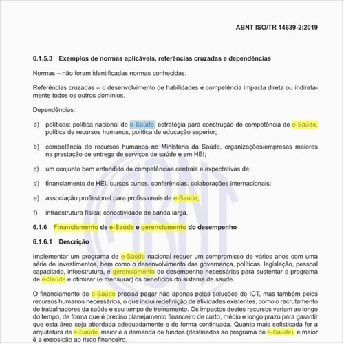 Qual seria o financiamento de e-Saúde e gerenciamento do desempenho?