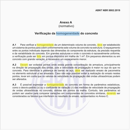Como deve ser feita a verificação da homogeneidade do concreto?