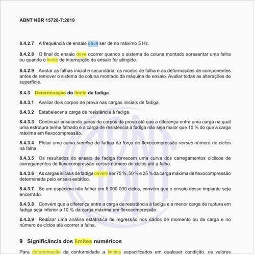 Como deve ser feita a determinação do limite de fadiga?