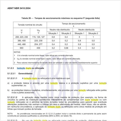 Quais os conceitos de isolação dupla ou isolação reforçada?