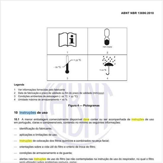 O que deve constar nas instruções de uso?