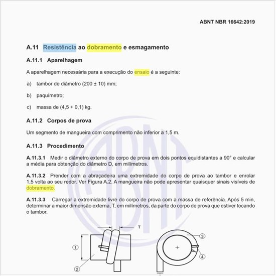Como deve ser executado o ensaio de resistência ao dobramento e esmagamento?