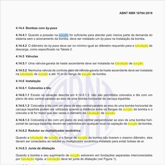 Quais os arranjos de tubulação de sucção aceitáveis?