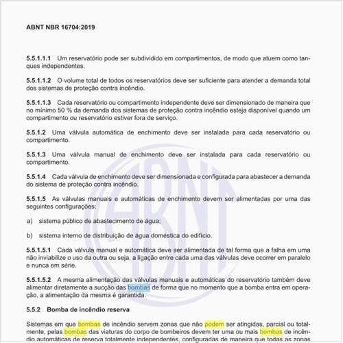 Quais os componentes que podem ser fornecidos para as bombas de incêndio?