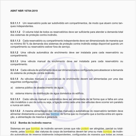 Quais os componentes que podem ser fornecidos para as bombas de incêndio?