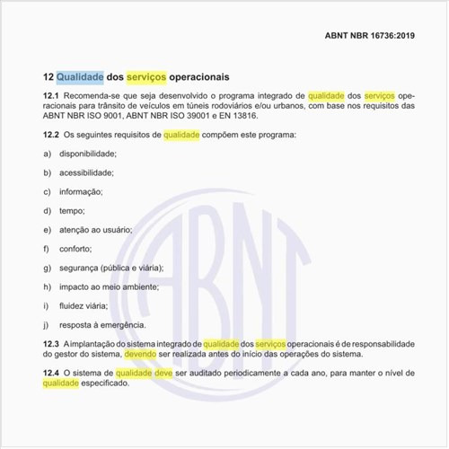 Como deve ser desenvolvida a qualidade dos serviços operacionais?