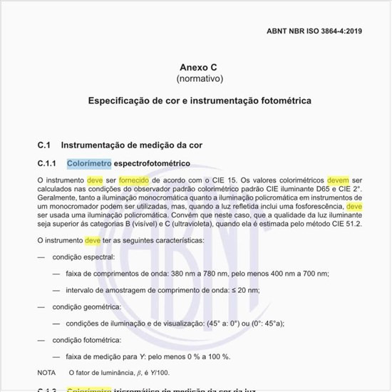 Como deve ser fornecido o colorímetro espectrofotométrico?