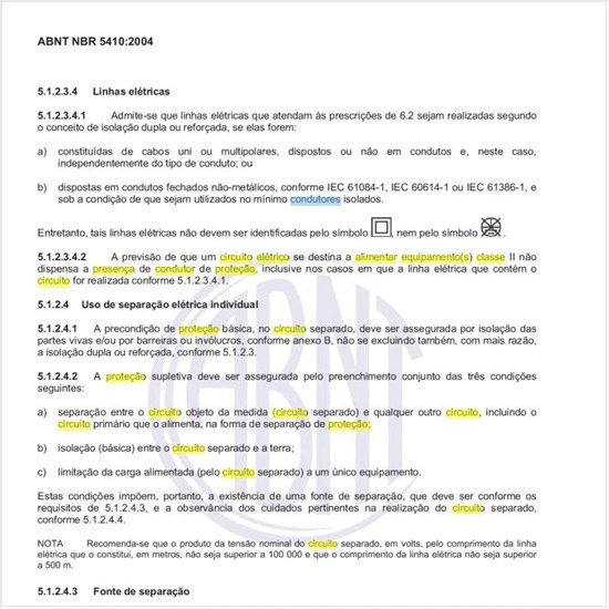 É dispensável a presença de condutor de proteção em um circuito elétrico destinado a alimentar equipamento(s) classe II?