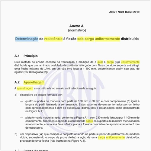 Qual é a aparelhagem para a determinação da resistência à flexão sob carga uniformemente distribuída?