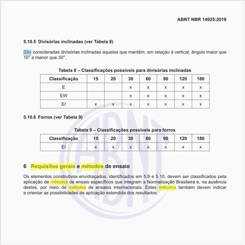 Quais são os requisitos gerais e métodos de ensaio?