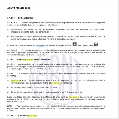 Como devem ser as fontes de separação fixas?