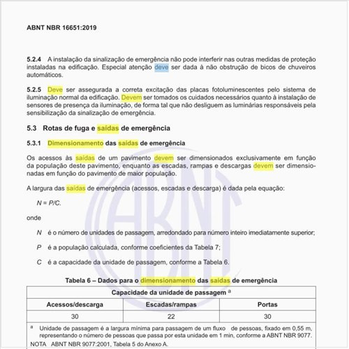 Qual deve ser o dimensionamento das saídas de emergência?