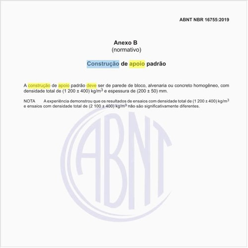 Como deve ser executada a construção de apoio padrão?
