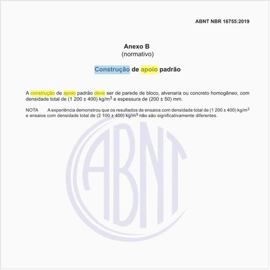 Como deve ser executada a construção de apoio padrão?