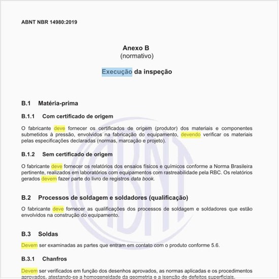 Como deve ser a execução da inspeção?