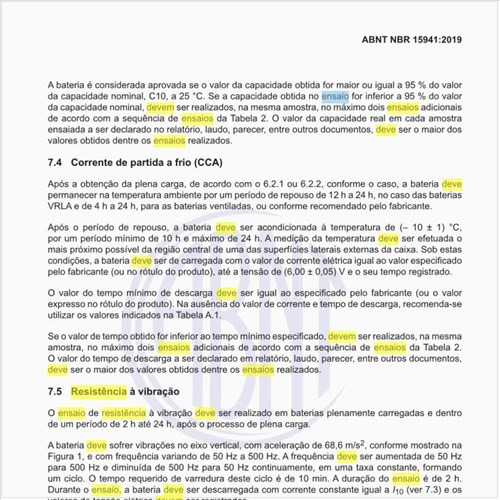 Como deve ser feito o ensaio de resistência à vibração?