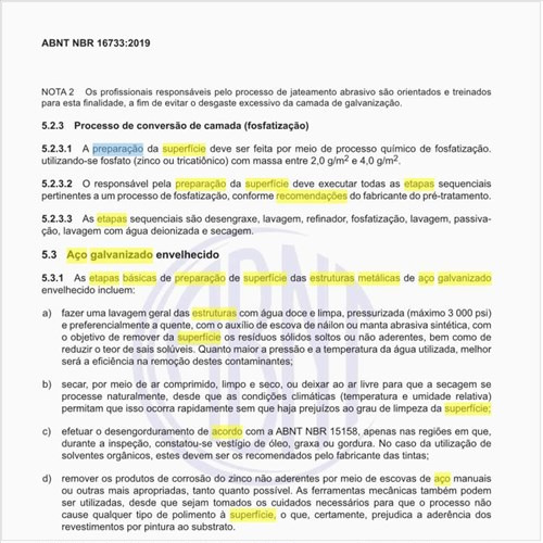 Quais as etapas básicas de preparação de superfície das estruturas metálicas de aço galvanizado envelhecido?