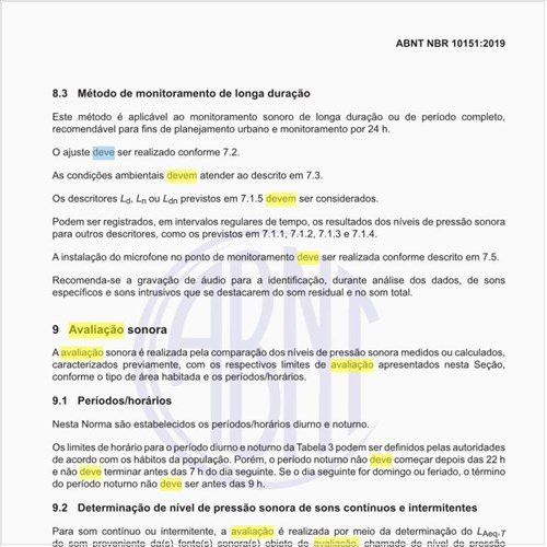 Como deve ser feita a avaliação sonora?