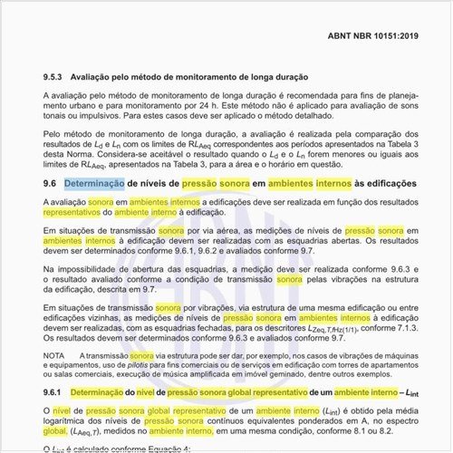 Como se faz a determinação do nível de pressão sonora global representativo de um ambiente interno – Lint?