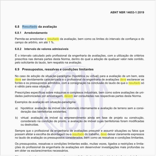 Como deve ser feita a expressão do resultado da avaliação?