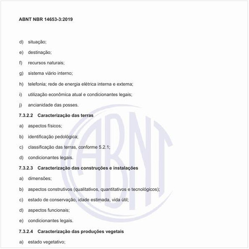 Como deve ser feita a caracterização das obras e trabalhos de melhoria das terras?