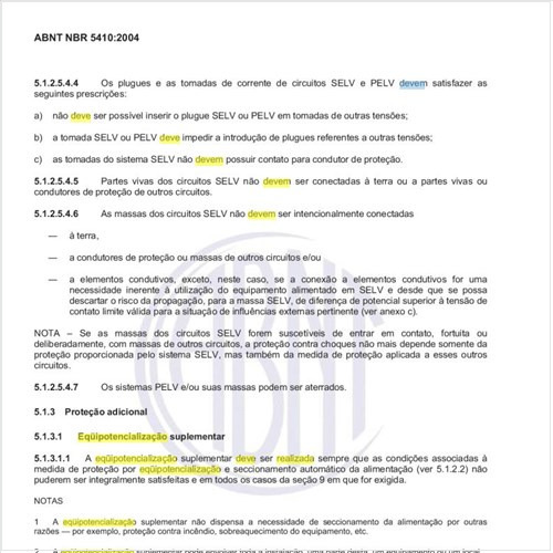 Quando deve ser realizada a equipotencialização suplementar?