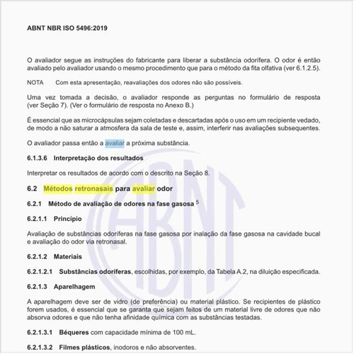 Quais os métodos retronasais para avaliar odor?