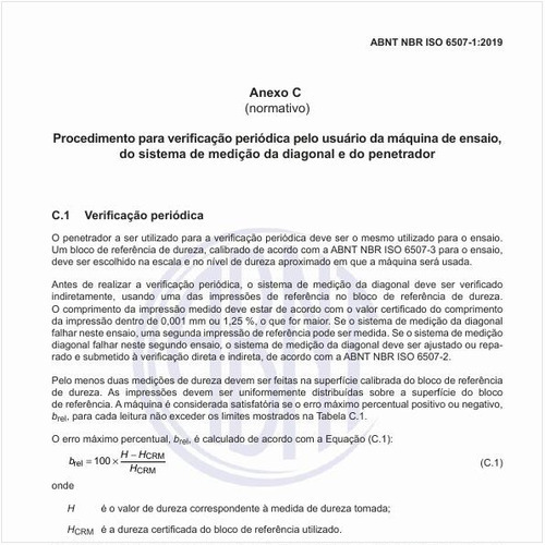 Qual é o procedimento para verificação periódica pelo usuário da máquina de ensaio, do sistema de medição da diagonal e do penetrador?