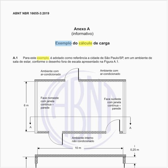 Como pode ser dado um exemplo do cálculo de carga?