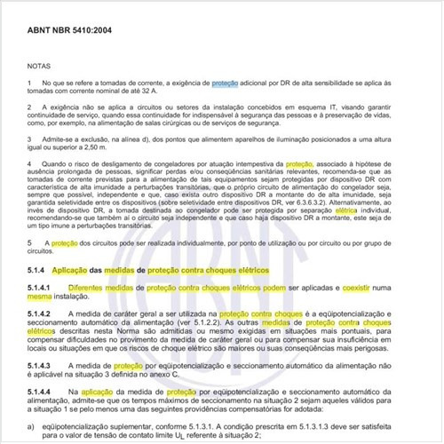 Na aplicação de medidas de proteção contra choques elétricos podem coexistir diferentes medidas de proteção em uma mesma instalação?