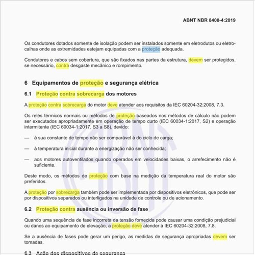 Como deve ser feita a proteção contra sobrecarga dos motores?
